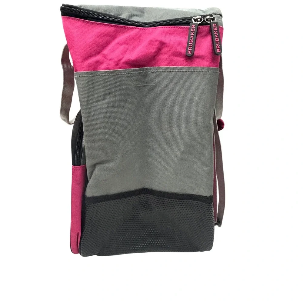 Brubaker Ski Boot‎ Bag Pink Gray Backpack Straps Winter Sports Gear Carrier
